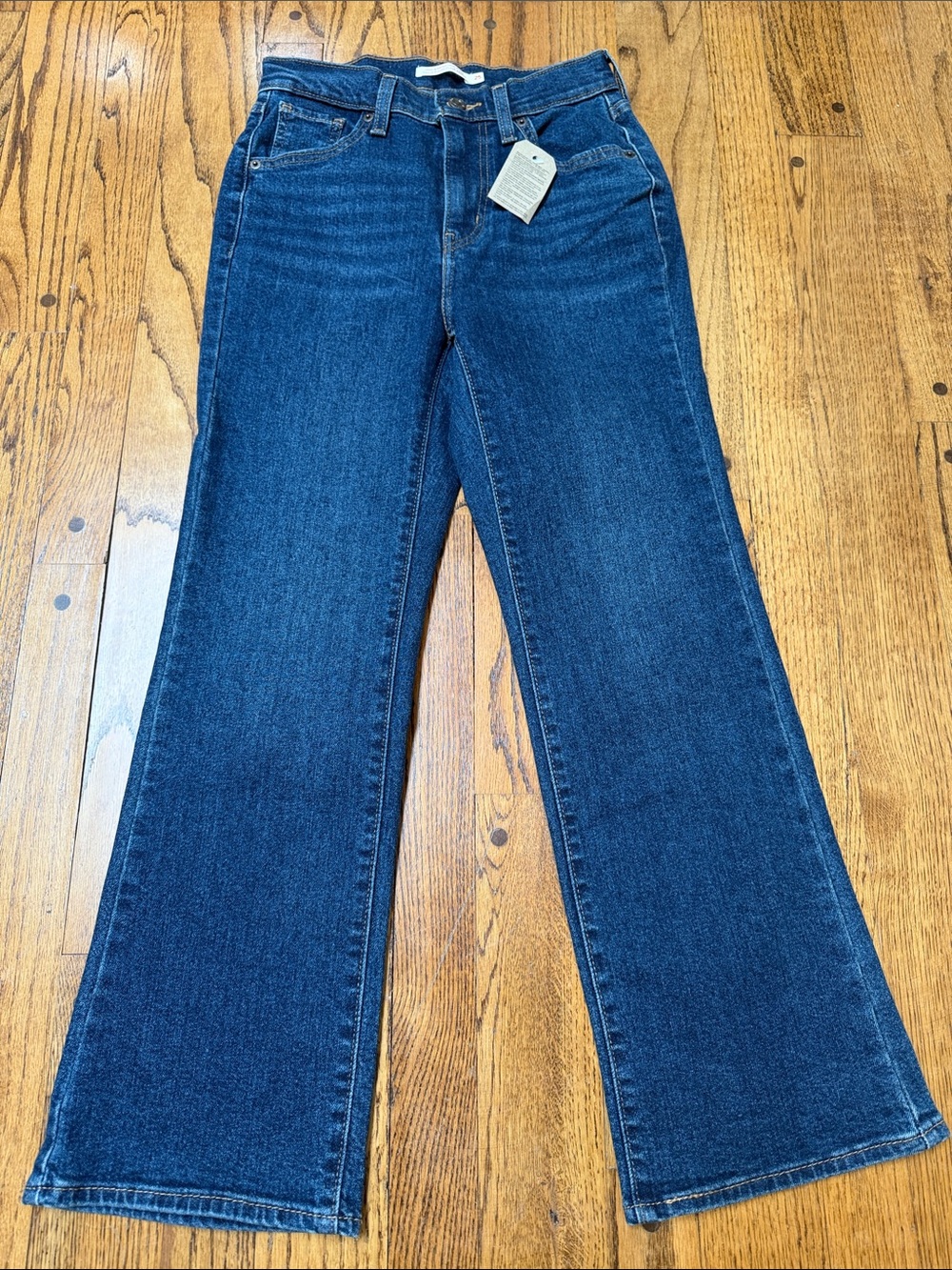 NWOT Levi’s sz 25 High-waisted crop flare blue jeans denim